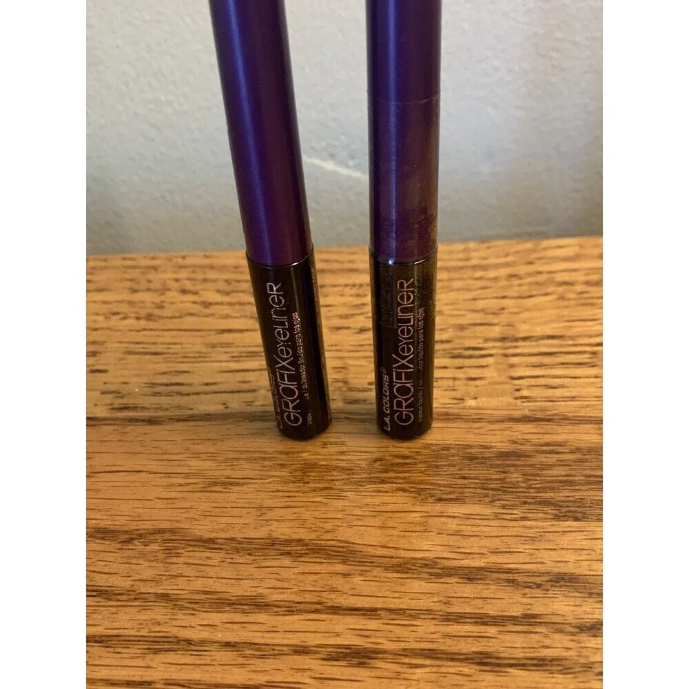 (2) L.A. Colors Grafix Eyeliner Purple Set Liquid Felt Tip Precision New